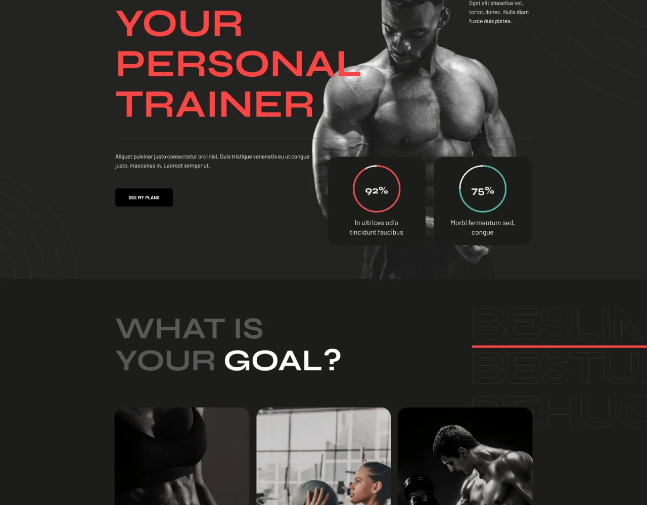 Personal Trainer page built website for our page ASATA.io.